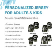 Load image into Gallery viewer, Kid&amp;Adult custom dirt bike jersey UPF30+ Camo Motocross MX racing off-road motorcycle racewear| NMS928