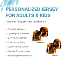 Load image into Gallery viewer, Brap Custom Motocross Jersey UPF30+ Adult&amp;Kid 3D Fire Dirt Bike Racing Off-Road MX Motorcycle Shirt| NMS847