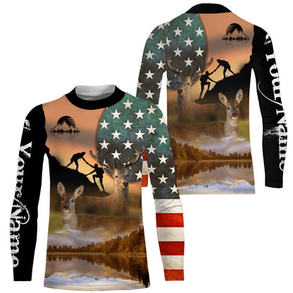 Customized Camouflage Forest Outdoor Wildlife 3D Men's Hiking T-Shirt Hiking Long Sleeve Take A Hike Shirt SP13
