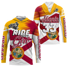 Load image into Gallery viewer, Florida Motocross Girls Jersey Custom Name Ride Like A Girl FL Dirt Bike Off Road Motorcycle Women Riders| NMS827