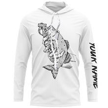 Load image into Gallery viewer, Bass fishing bass fish drink beer on my hand ChipteeAmz's art UV protection long sleeves personalized gift AT069