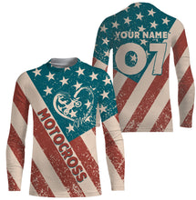 Load image into Gallery viewer, American Motocross Personalized Jersey Dirt Bike Riding Shirt Patriotic Off-road Motorcycle Riders| NMS511