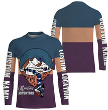 Load image into Gallery viewer, Customized Mountain Adventure Shirt for Men Hiking Shirt Men Vintage T-Shirt UV Hiking Shirt SP11