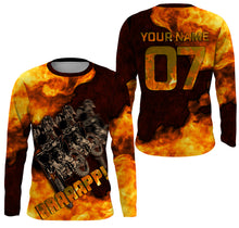 Load image into Gallery viewer, Brap Custom Motocross Jersey UPF30+ Adult&amp;Kid 3D Fire Dirt Bike Racing Off-Road MX Motorcycle Shirt| NMS847