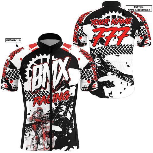 BMX Custom Cycling Jersey Mens Long&Short Sleeve Bicycle Motocross Racing Bike Sprocket Extreme Sport| NMS794