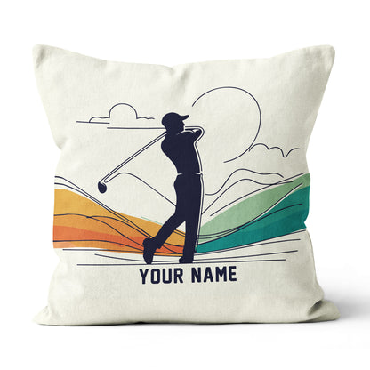 Multicolor Continuous Golfer Custom Golf Pillow Personalized Golf Gifts LDT1160
