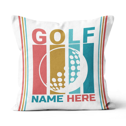 Multicolor Golf Ball Custom Pillow Personalized Golf Gifts For Golfer LDT1209