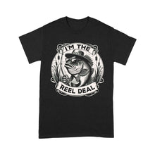 Load image into Gallery viewer, T-Shirt - I'm the reel deal gift for fisherman A54