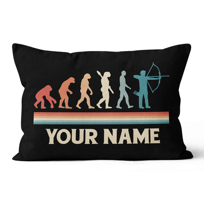 Personalized Funny Archers Evolution Archery Retro Vintage Throw Pillows TDM0778
