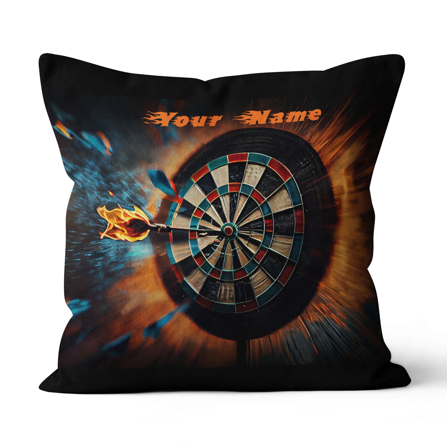 Darts On Fire Custom Pillow Personalized Darts Gift For Dart Player LDT1122